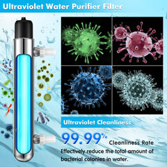 Qualirey close-up of quartz sleeve highlighting clear transmission for effective UV exposure