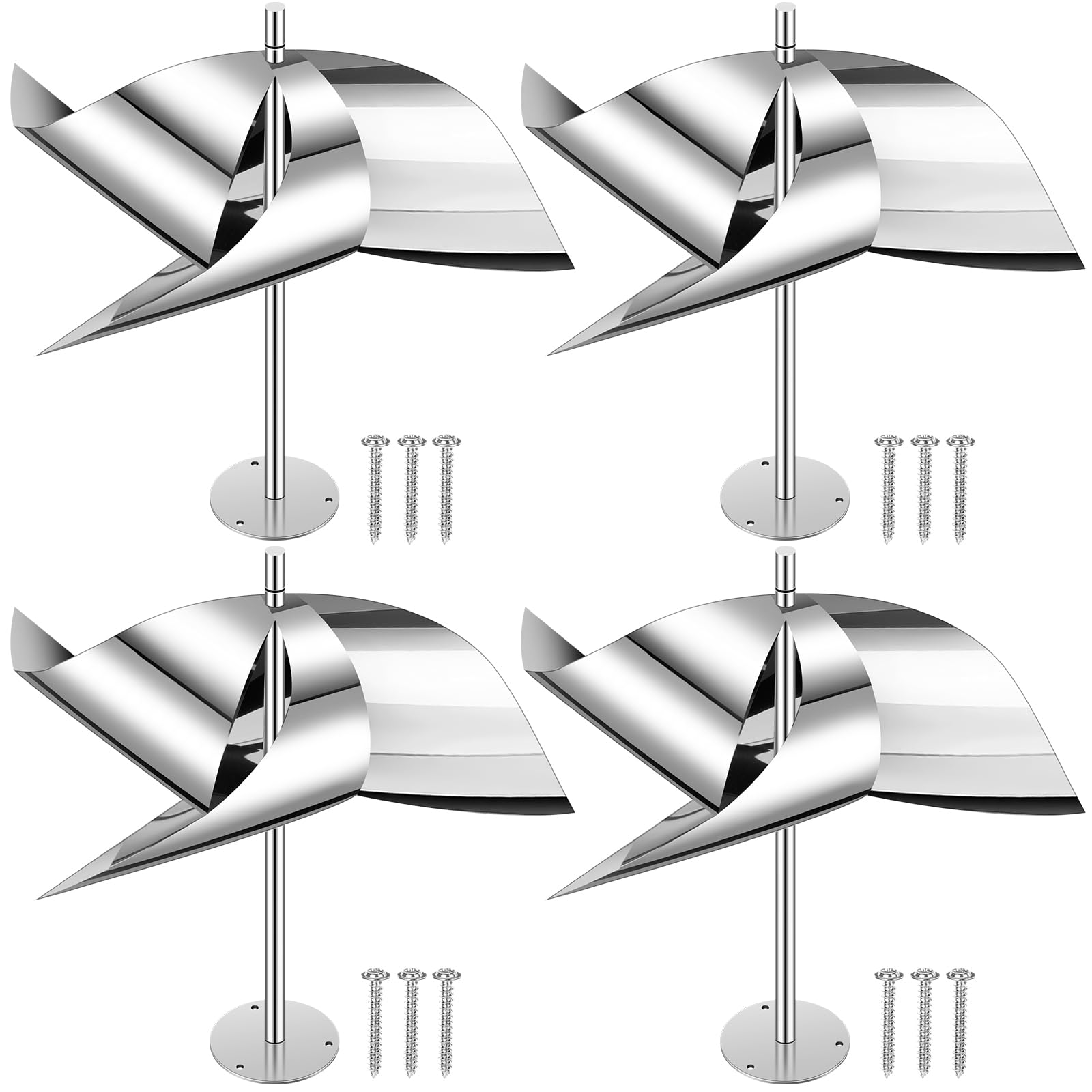 Qualirey reflective pinwheel front view showing bright silver flash benefit