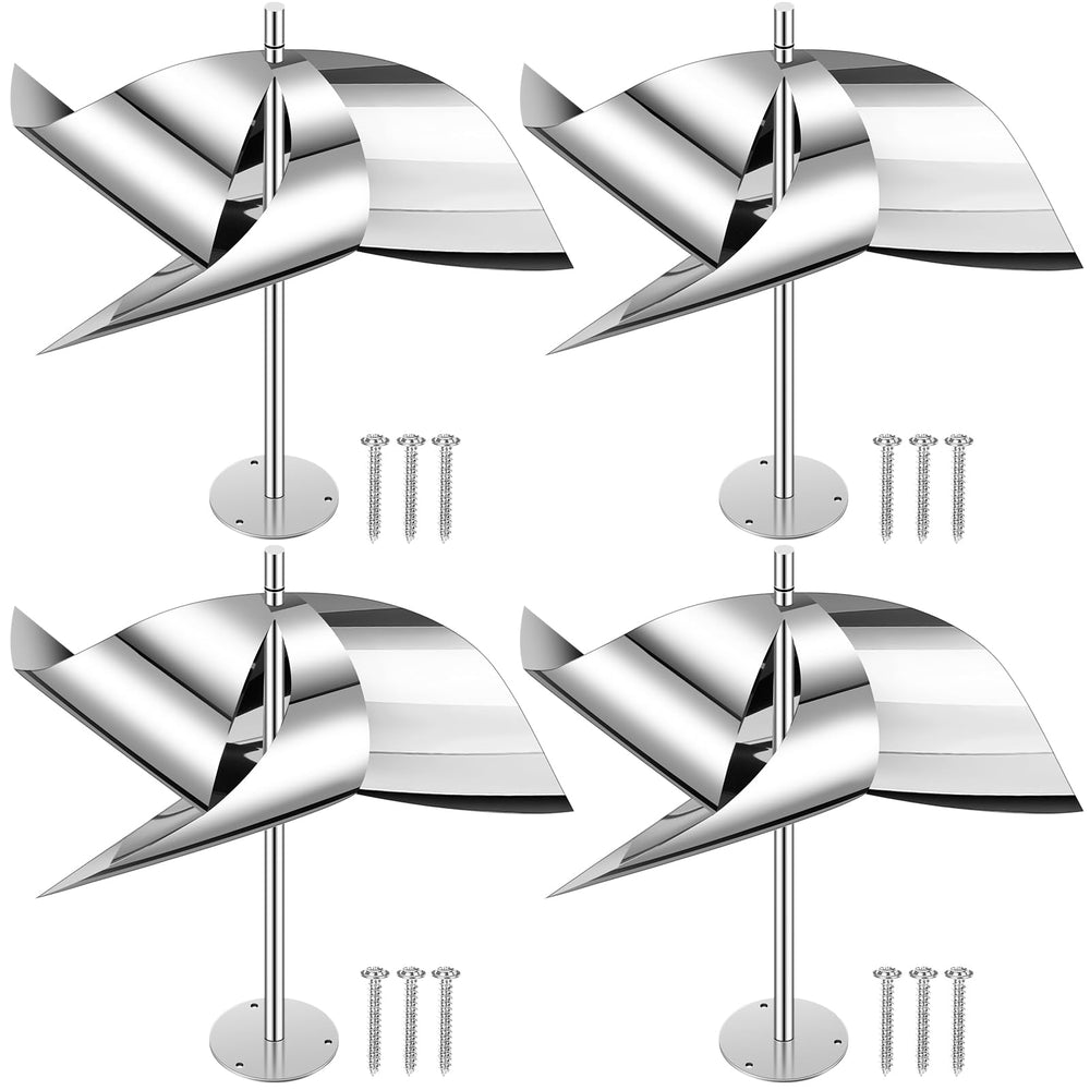 Qualirey reflective pinwheel front view showing bright silver flash benefit