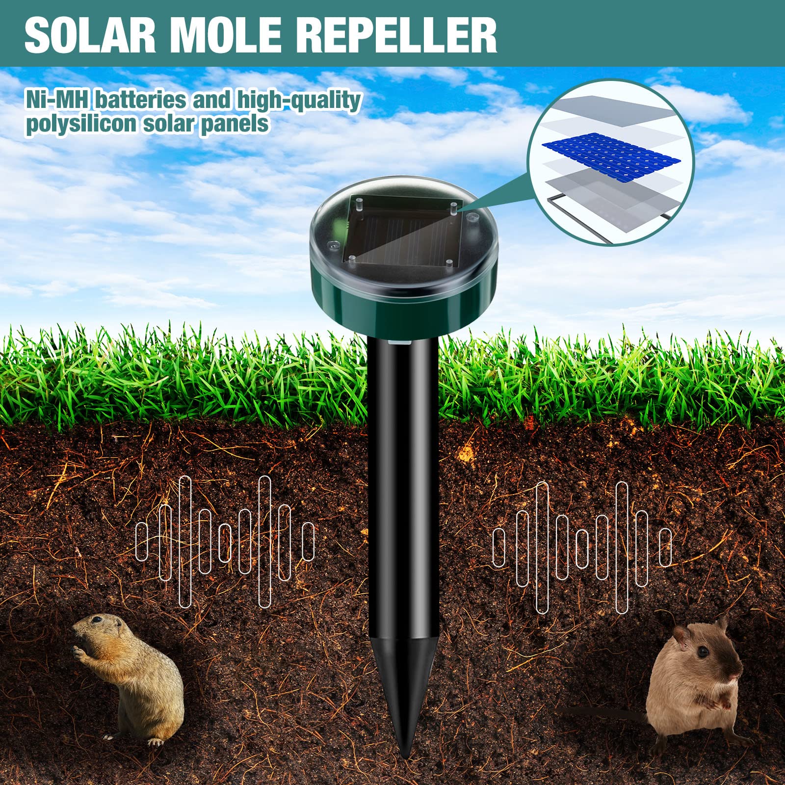 Qualirey round head and stake detail highlighting durable construction