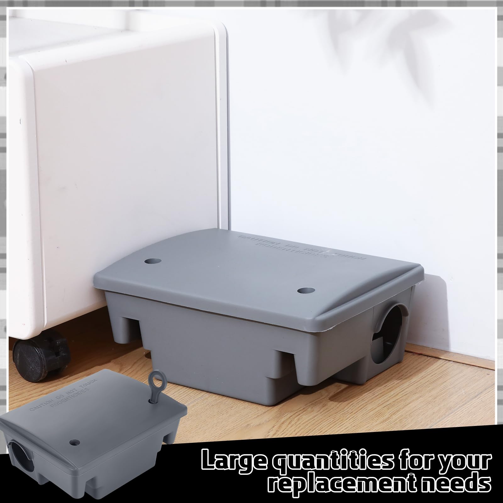 Qualirey size comparison with hand shows compact, easy-to-place design