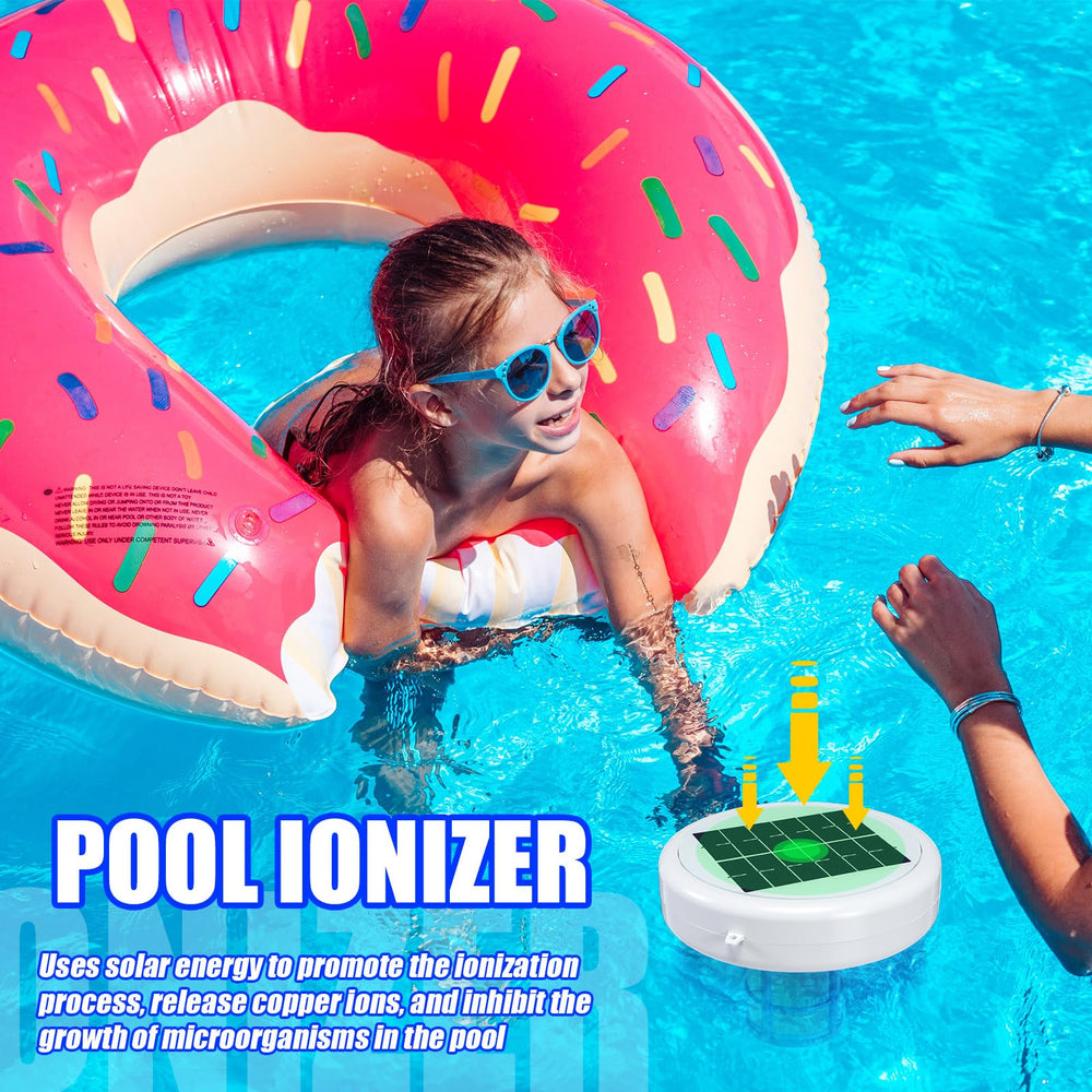 Qualirey size comparison with ruler to show 7.87-inch ionizer and 3.15-inch collection balls