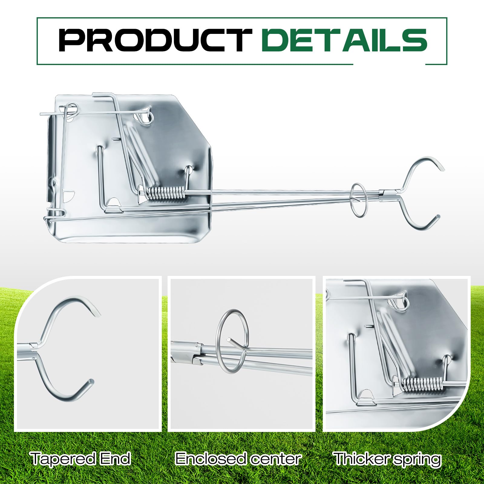 Qualirey trap beside ruler showing 11.8 inch length for clear size verification and planning
