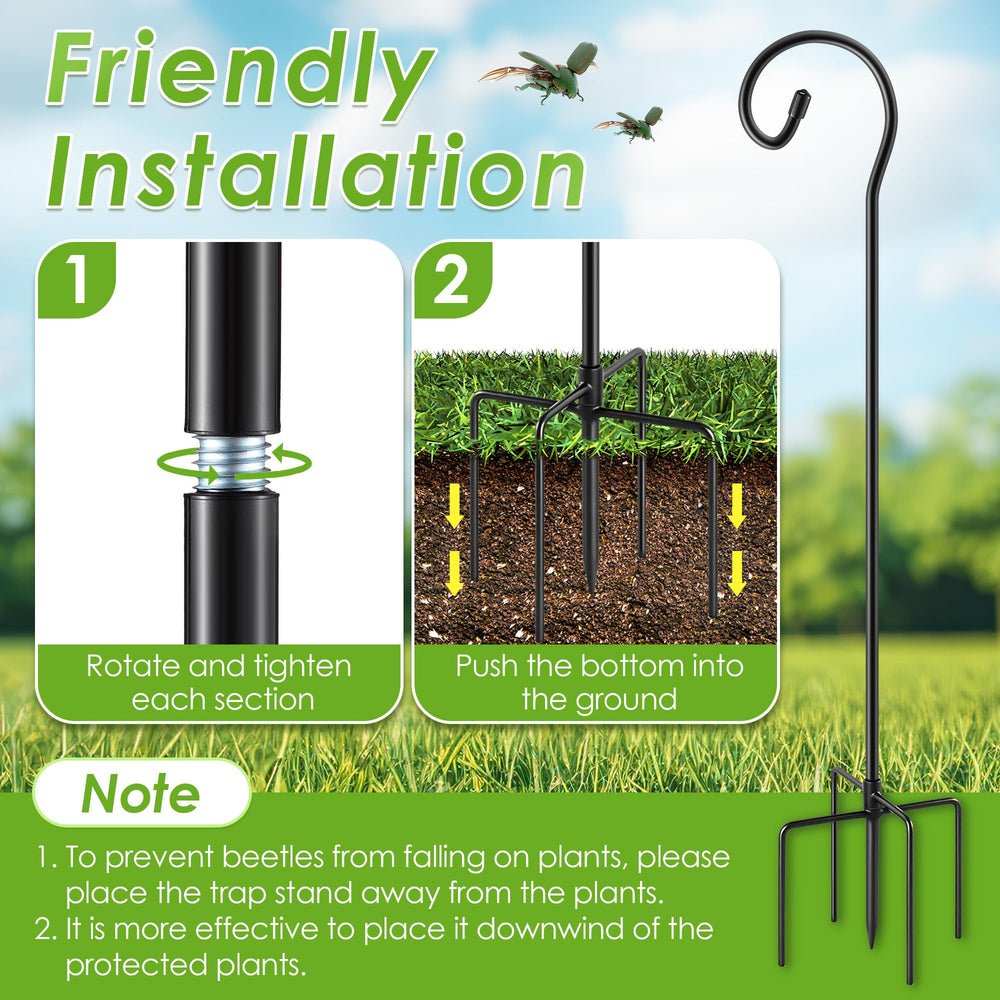 Qualirey stand with trap mounted showing steady trap positioning benefit