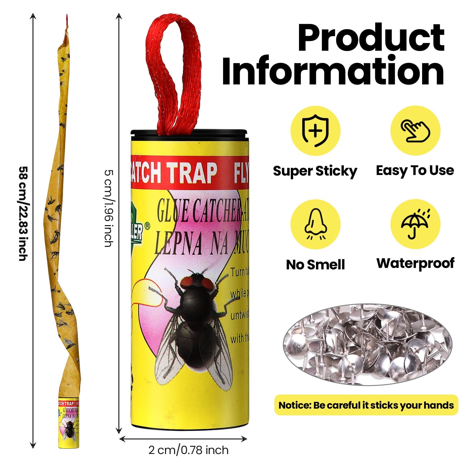 Qualirey sticky ribbon close-up showing thick adhesive and waterproof paper benefit
