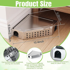 Qualirey trap hinge close-up displaying durable galvanized construction and long-lasting use