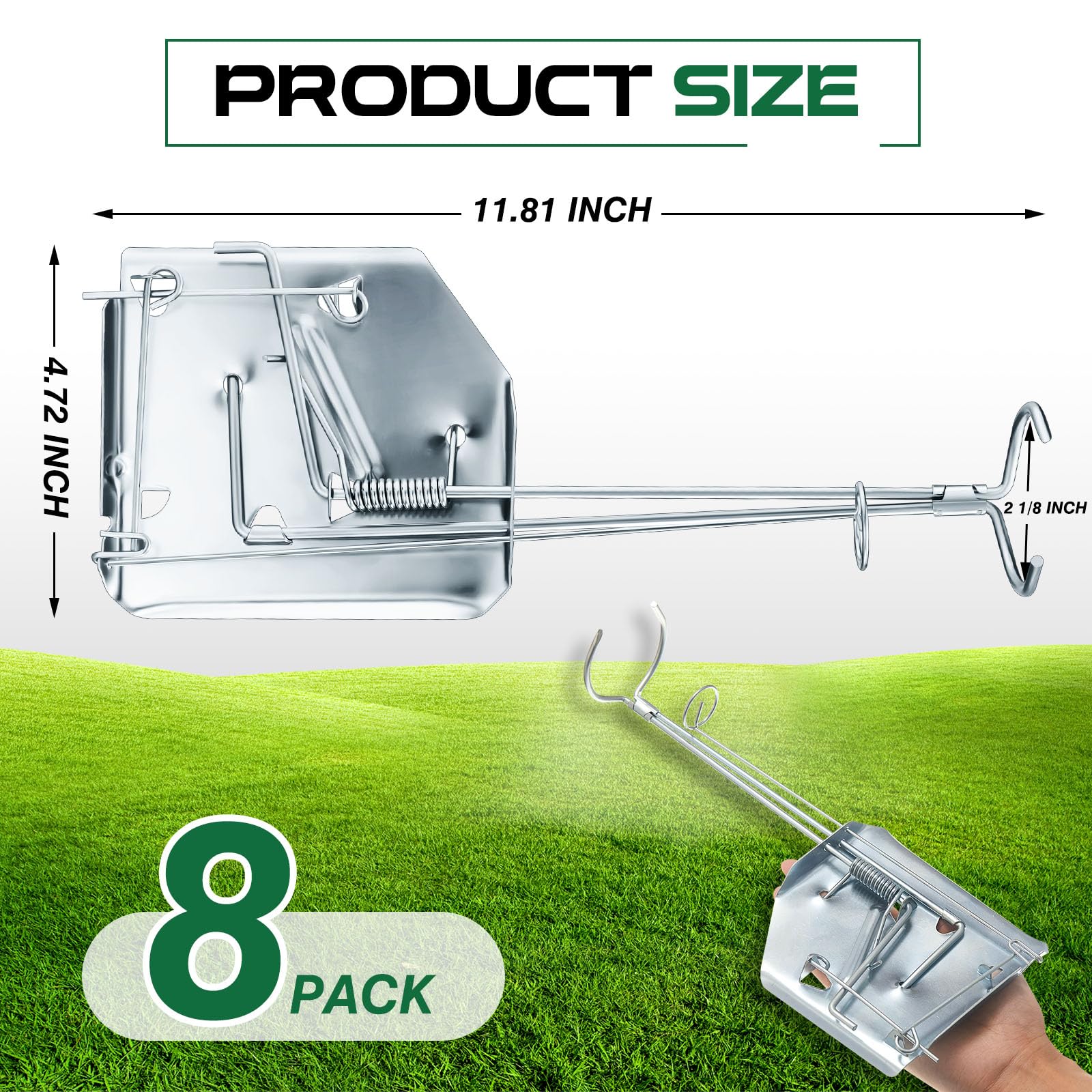Qualirey close-up of spring mechanism and trigger showing robust steel construction and reliable snap
