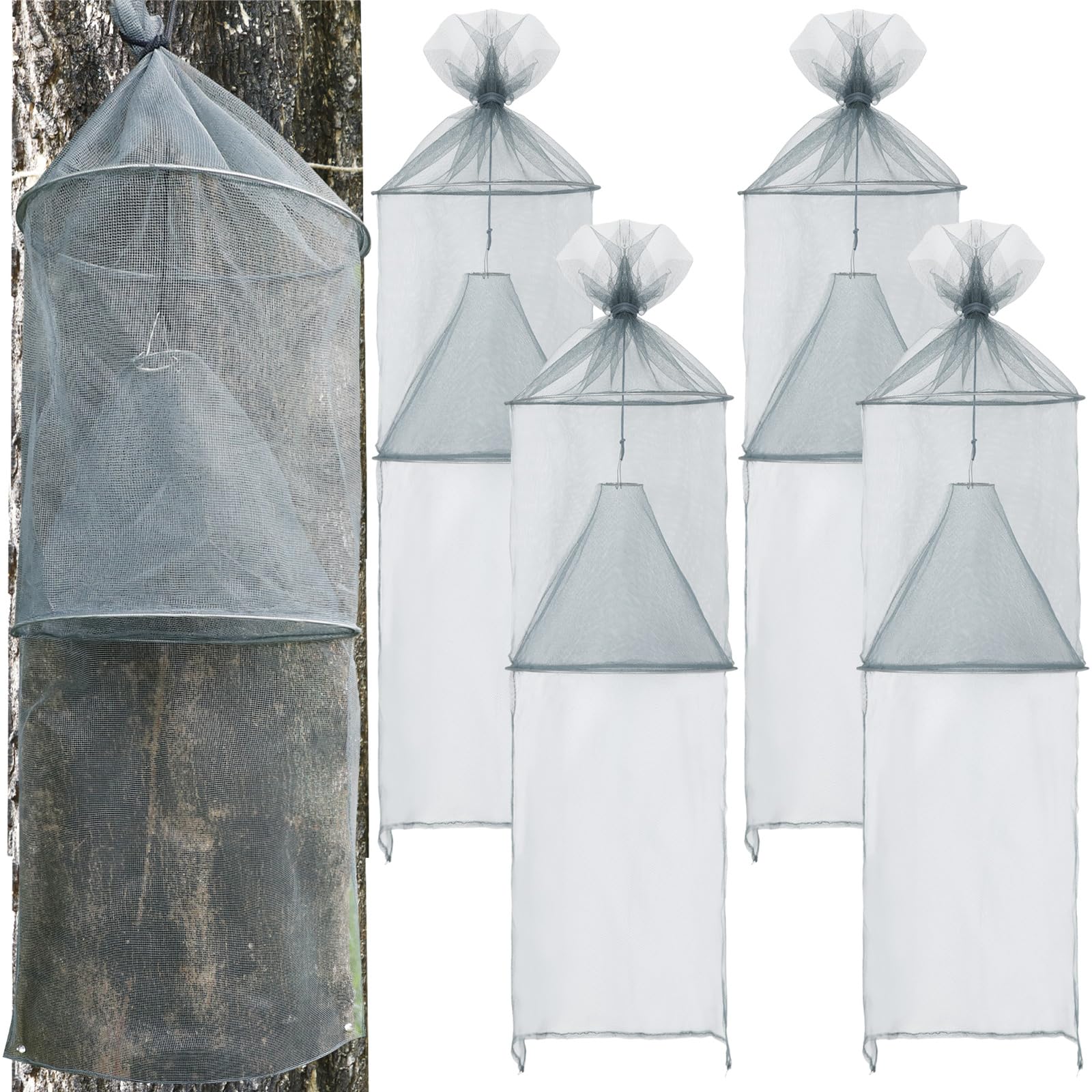Qualirey front view of grey trap showing full shape and easy install benefit