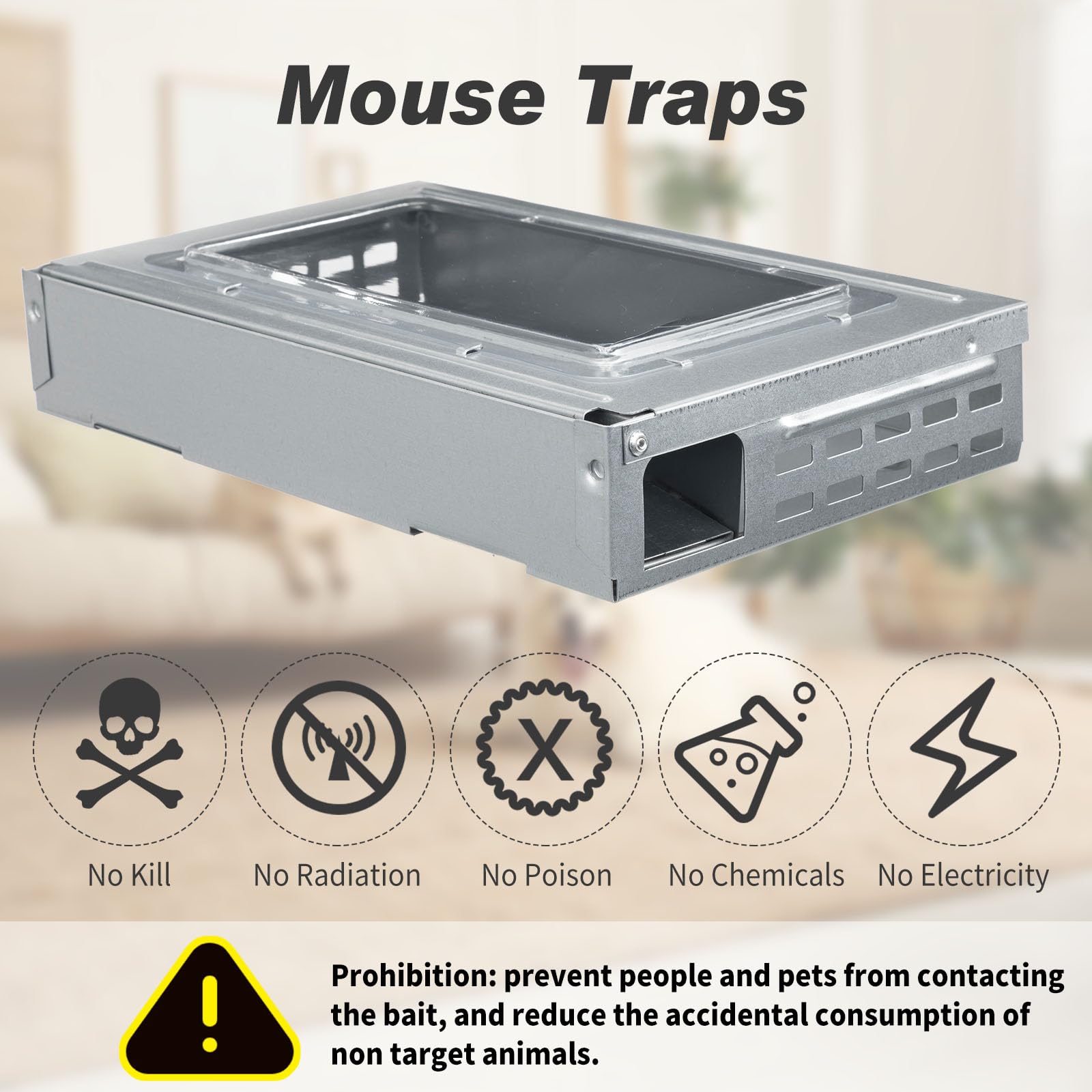Qualirey trap placed in kitchen corner demonstrating discreet effective use