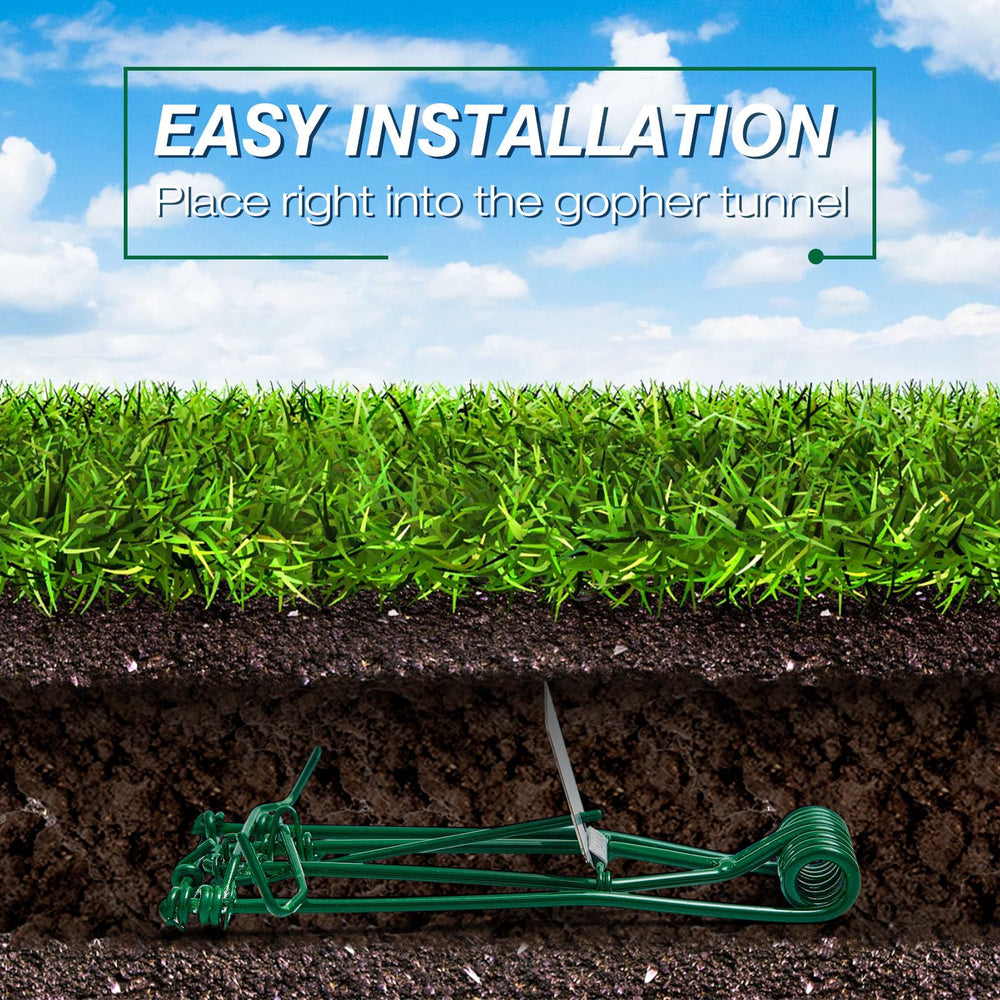 Qualirey hands installing trap in runway showing safe below-ground setup
