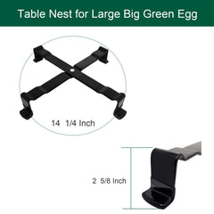 Quantfire close-up of raised metal buckles, secures grill base tightly