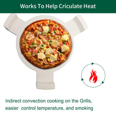 Quantfire plate setter installed in 18 inch kamado demonstrating indirect heat benefit