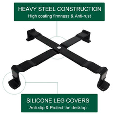 Quantfire silicone leg covers shown protecting table surface from scratches