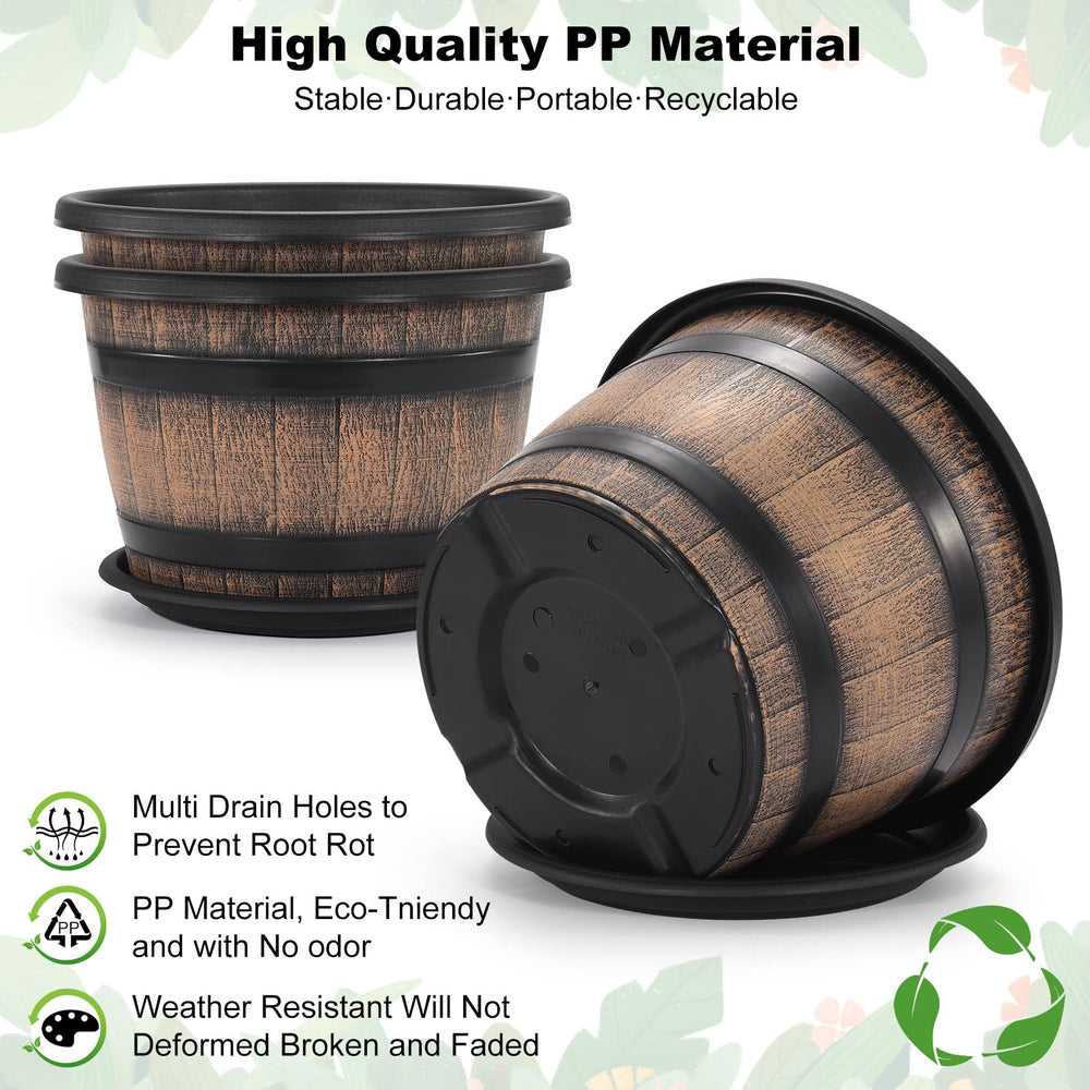 Quarut drainage holes and removable saucer detail for healthy roots and tidy surfaces