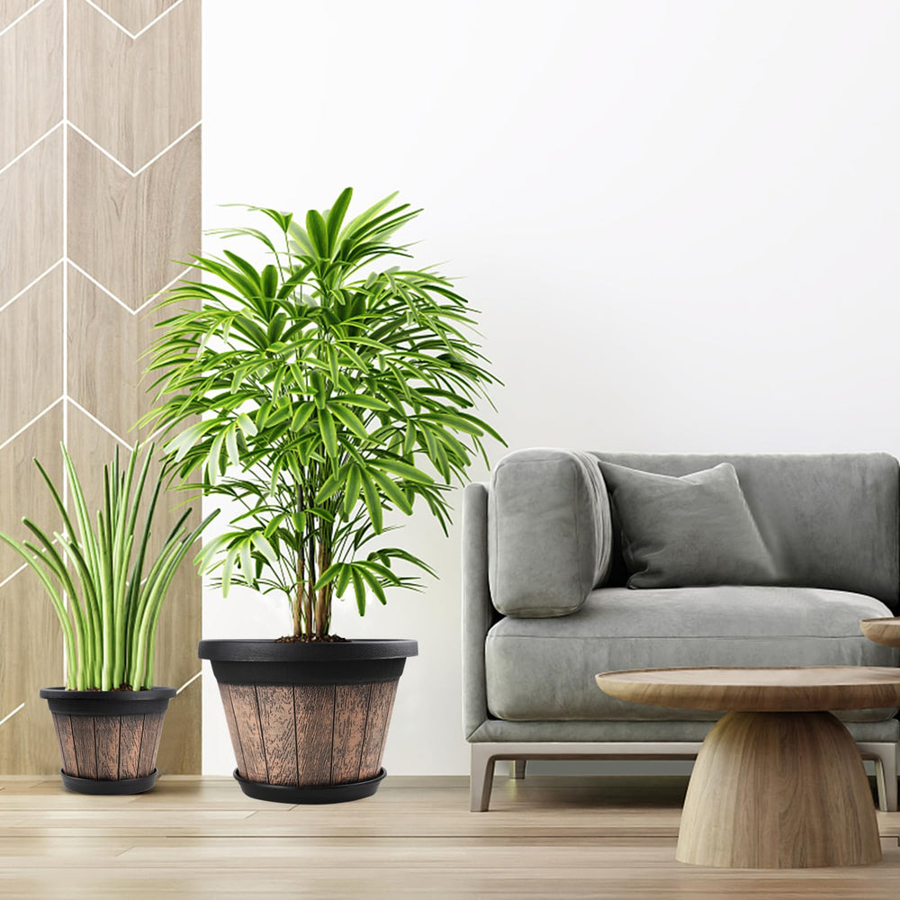 Quarut maceteros con platos recogedores, protege superficies interiores