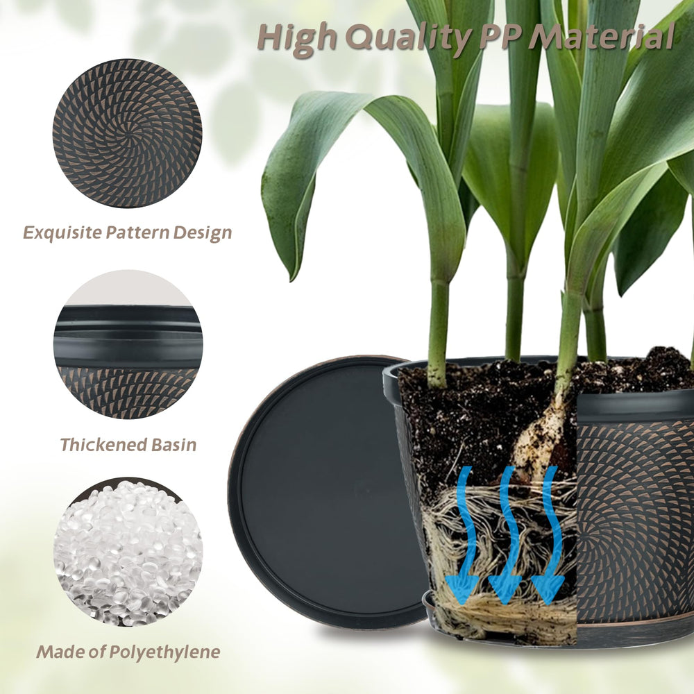 Quarut pot held in hand showing 12-inch scale for easier placement