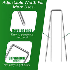 Qucuky galvanized finish detail on staple, resisting rust for longer outdoor use