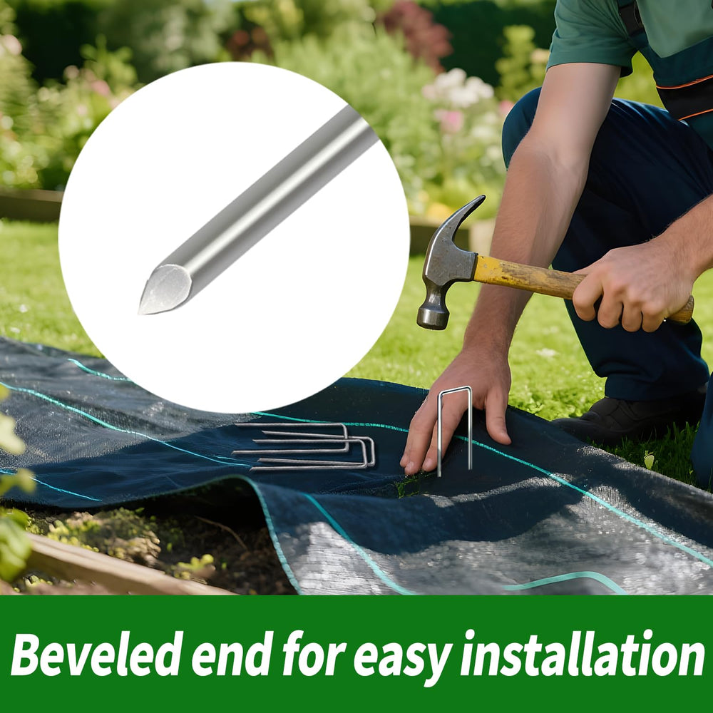 Qucuky staples anchoring drip irrigation tubing, preventing line movement
