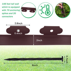 Queekay close-up of PE plastic edge profile showing durable weather-resistant texture