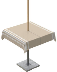 QueenKer front view showing khaki white stripe providing stylish waterproof protection