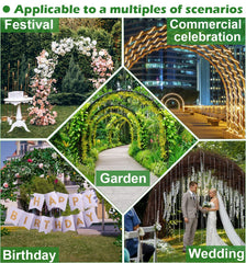 Queension arch placed in garden with climbing plants showcasing decorative garden use
