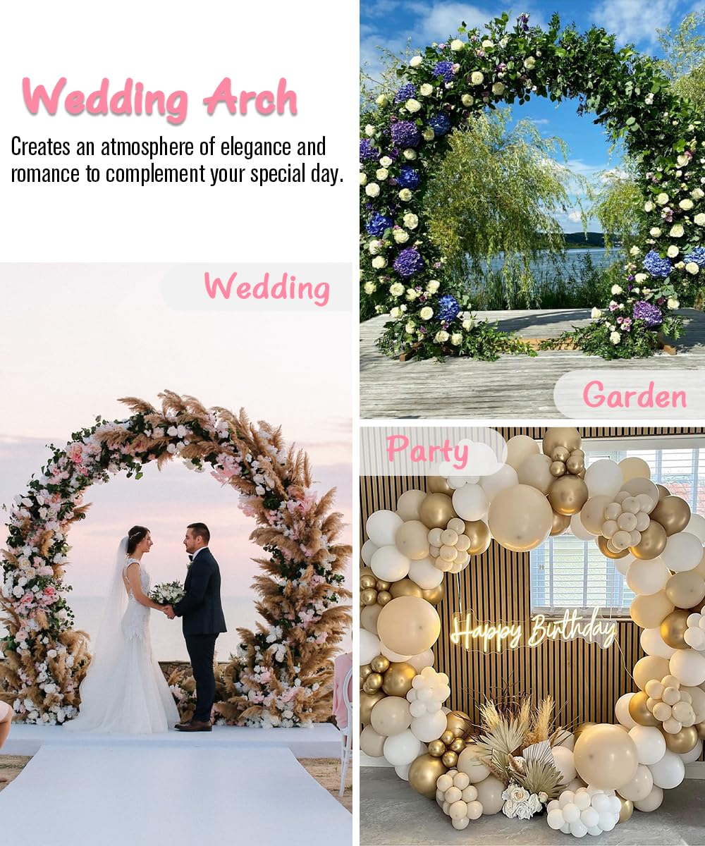 Queension arch beside couple showing size and clear walkthrough space