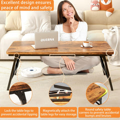 QUERNA in living room showing family-friendly low table convenience