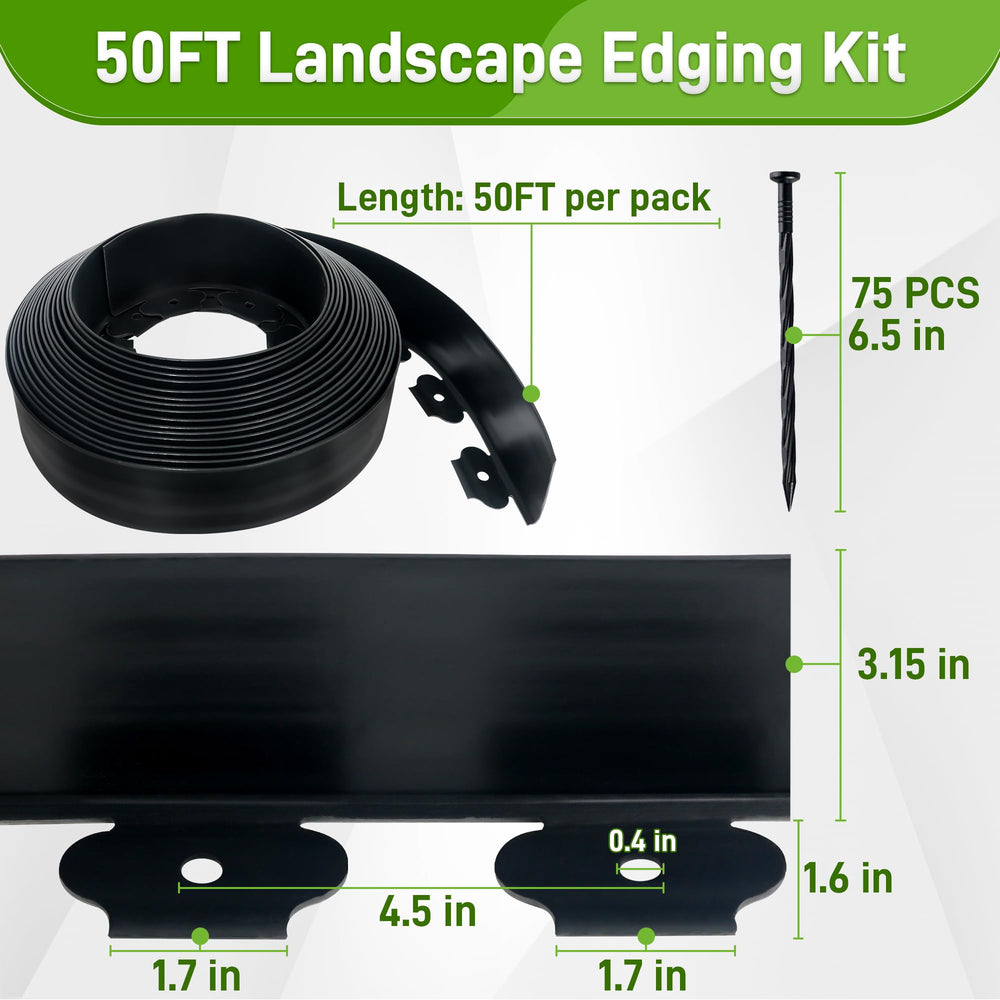 Quibbay close-up of the edging profile showing flexible PE material durability