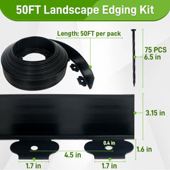 Quibbay close-up of the edging profile showing flexible PE material durability