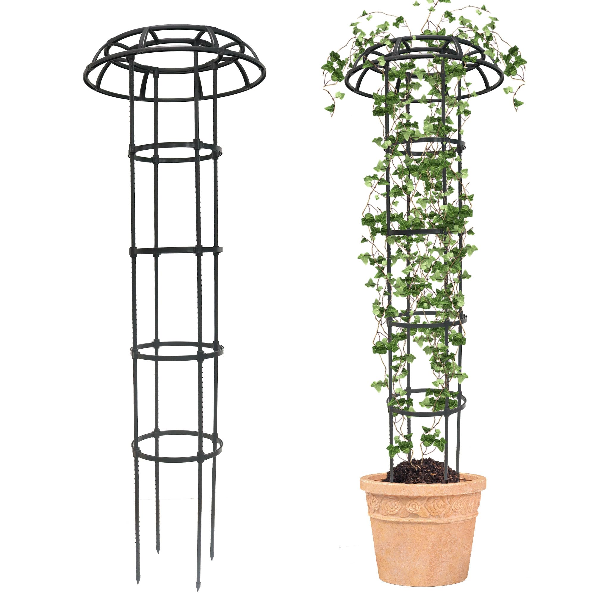 Quibbay front view mushroom-top trellis showing full height and design, decorative support