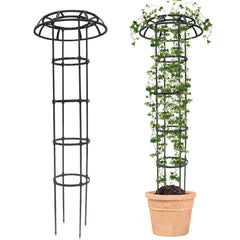 Quibbay front view mushroom-top trellis showing full height and design, decorative support