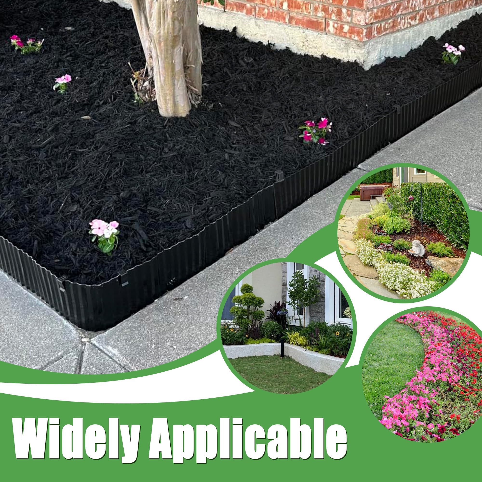 Quibbay edging in landscaped bed showing modern finish and neat separation