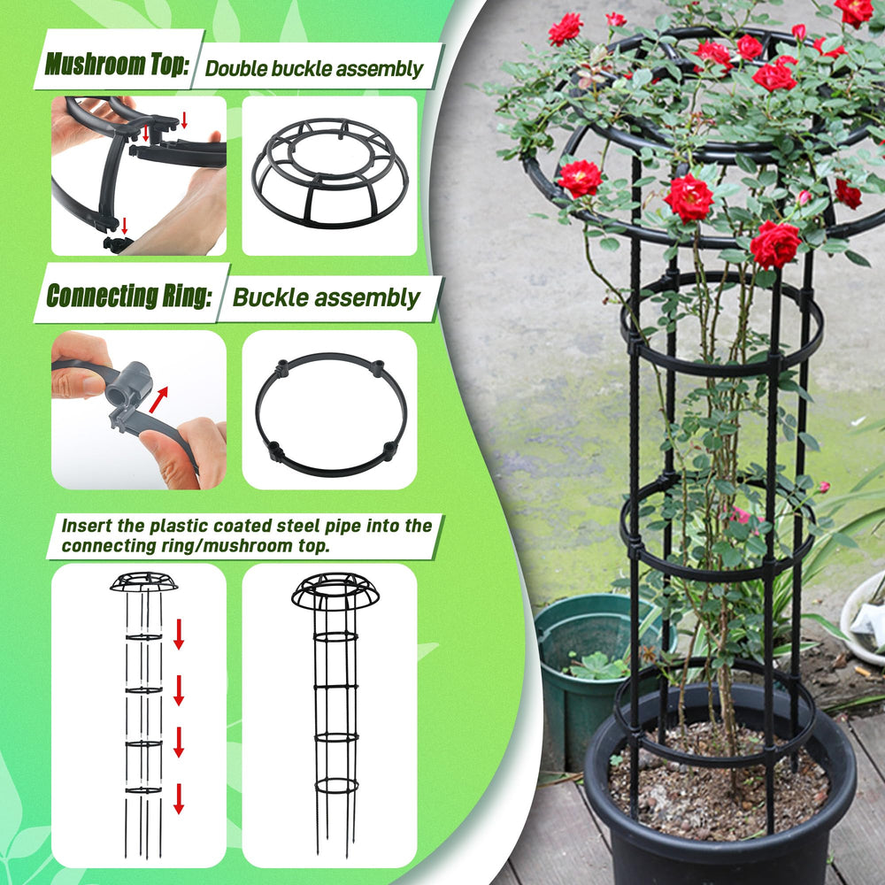 Quibbay trellis next to measuring tape showing 65 inch height for planning