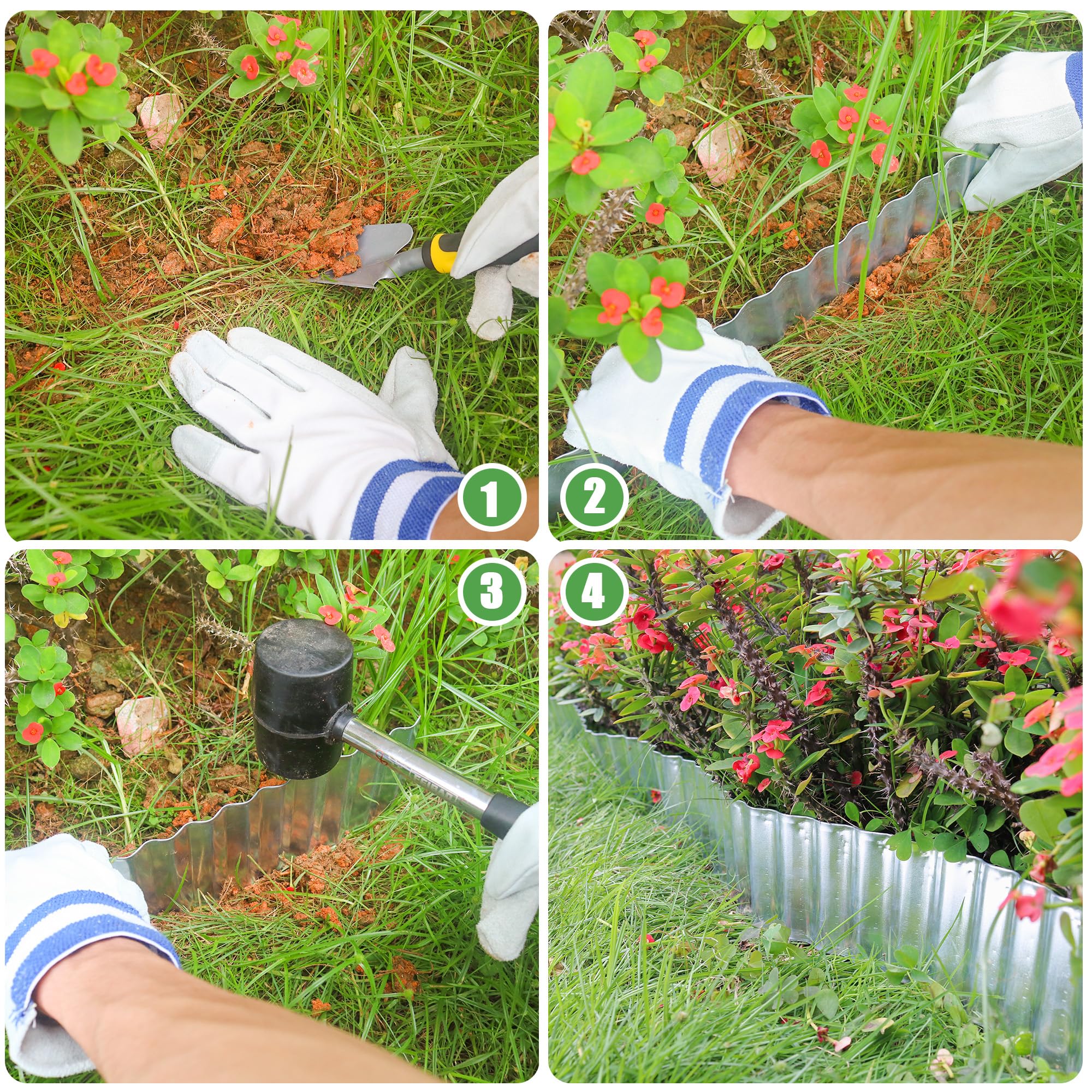 Quibbay used along sidewalk demonstrating clean edge and mowing ease