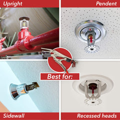 QUICKSTOP side profile engaged on a pendant sprinkler demonstrating fit