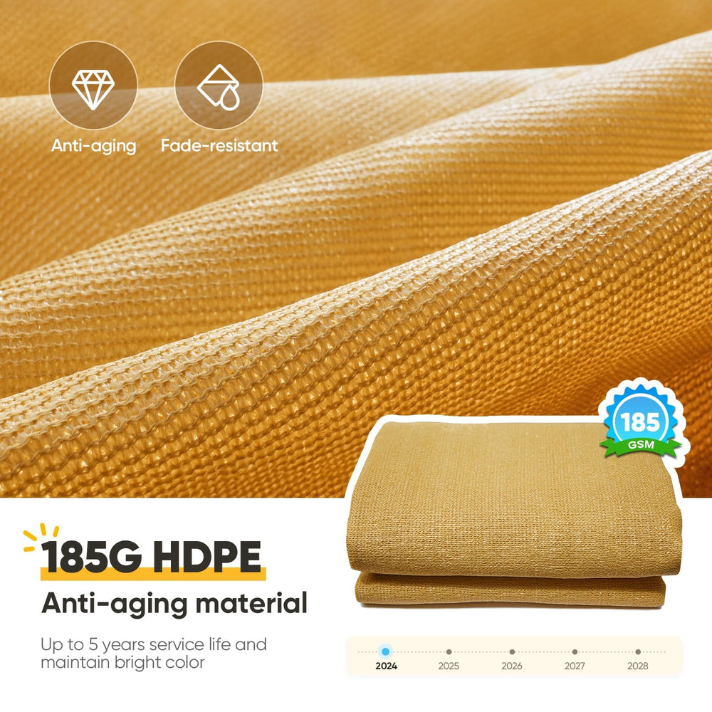 Quictent close-up of 185G HDPE texture highlighting breathability and durability