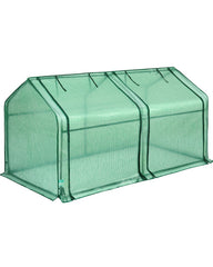 Quictent front view tabletop greenhouse showing compact protection for seedlings
