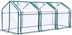 Quictent front view of miniature greenhouse showing compact protection