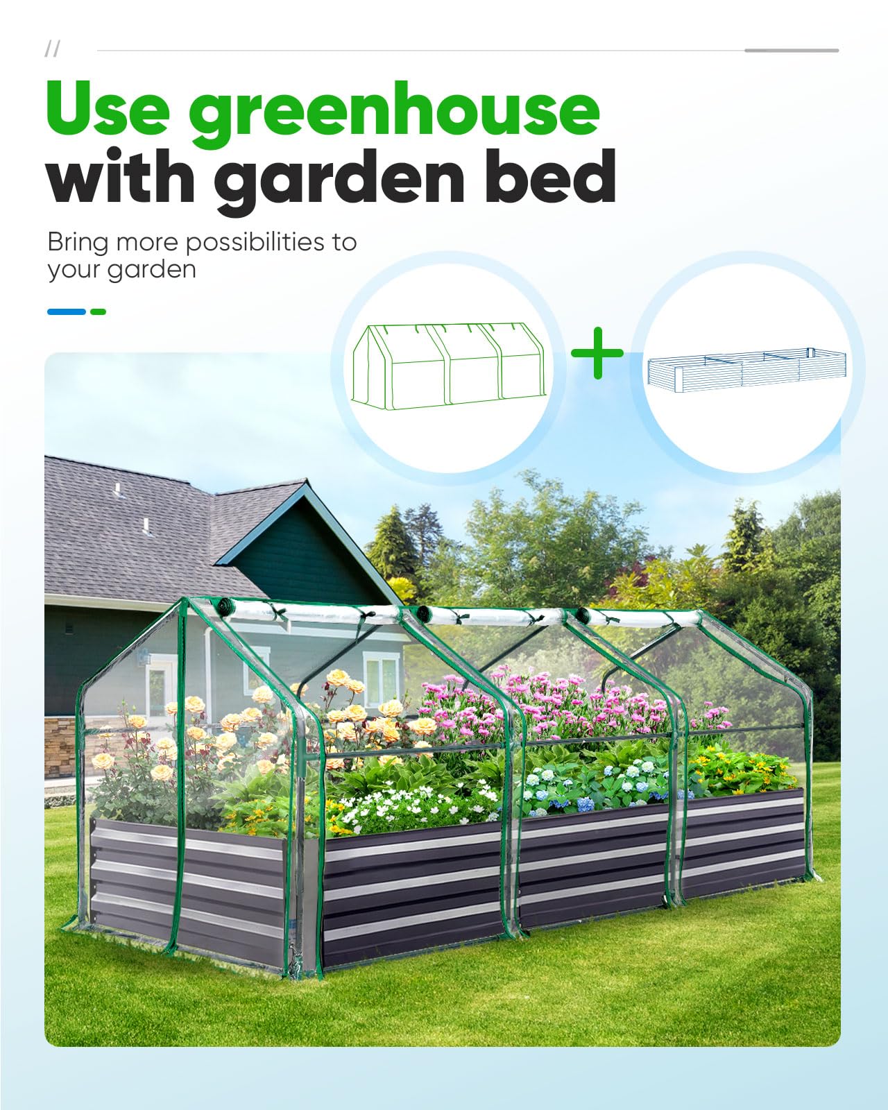 Quictent tabletop greenhouse in use with seedlings showing space-saving benefits