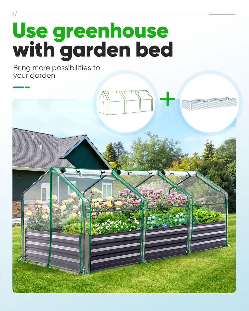 Quictent tabletop greenhouse in use with seedlings showing space-saving benefits