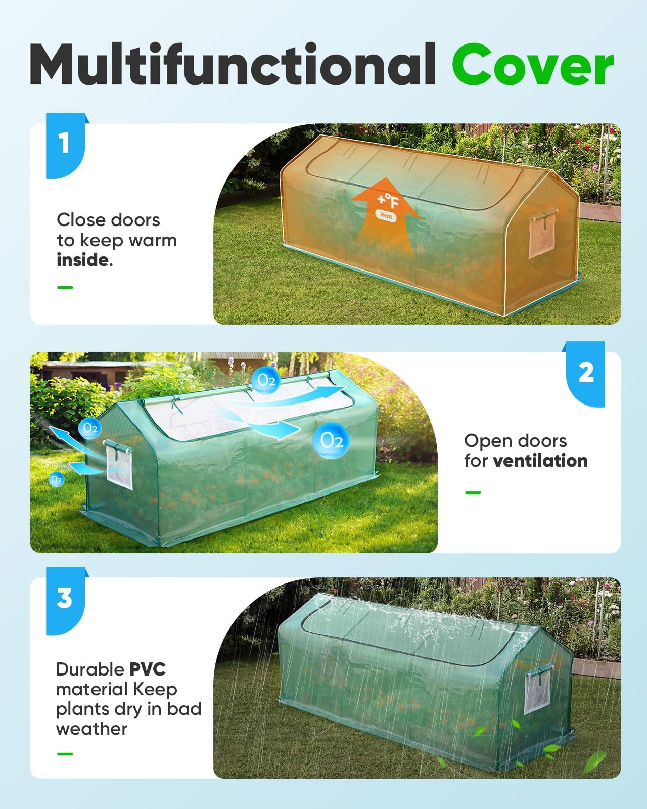 Quictent mini greenhouse on a table demonstrating compact tabletop gardening benefit