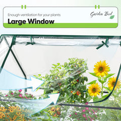 Quictent reinforced transparent PE cover detail showing waterproof sunlight transmission