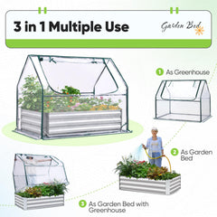 Quictent side zipper window open for easy access and improved airflow to plants