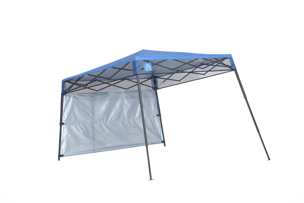 Quik Shade folded frame in backpack illustrating compact travel convenience