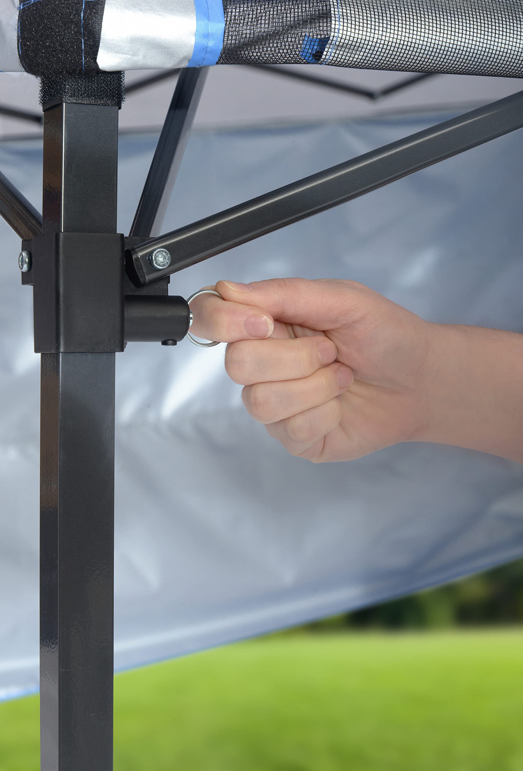 Quik Shade canopy in beach setting offering portable sun shelter