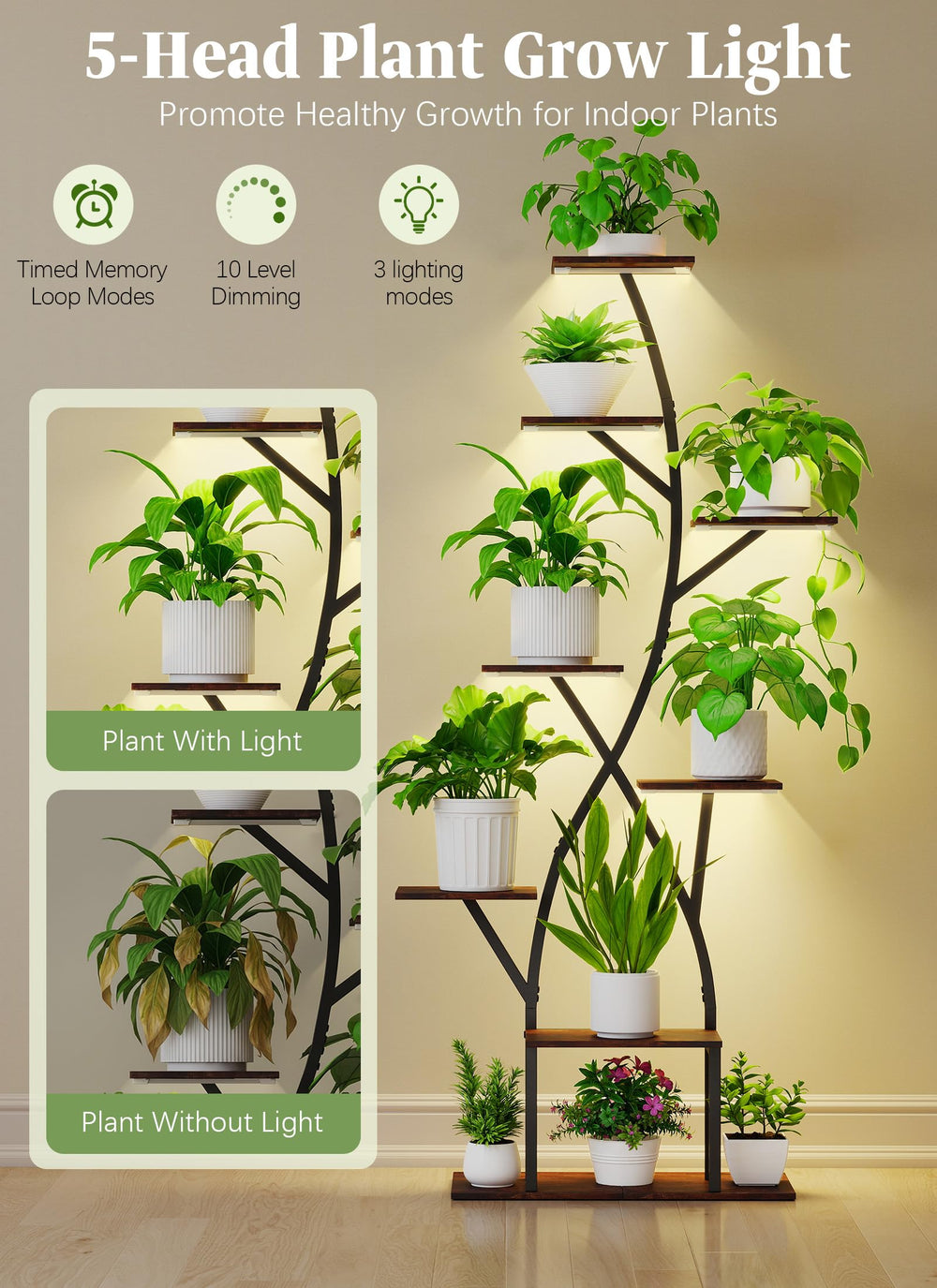 Quikraen corner placement lifestyle with plants thriving and stylish home decor