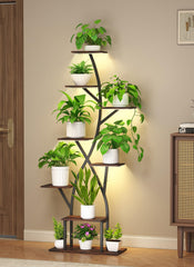 Quikraen front view full shelf showcasing tall 8-tier display and space saving