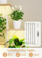 Quikraen LED grow lights closeup with adjustable heads and targeted light benefit