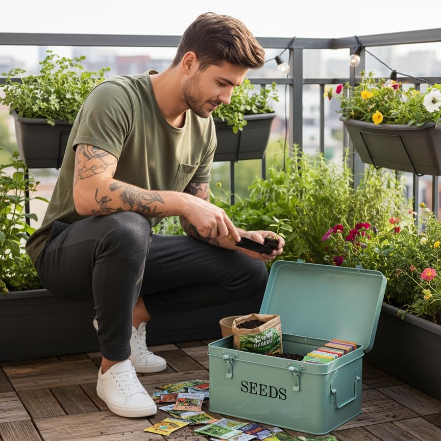 QUILIVIK bamboo plant labels displayed for clear seed identification