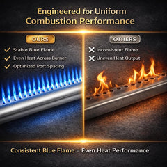 QuliMetal side-by-side showing 19.5 inch tube length for correct fit and easy replacement benefit